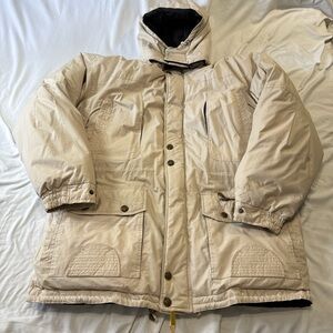 Vintage Stratojac Down Filled Men's Classic Beige Puffer Ski Coat